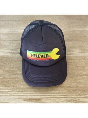Old School Cap Pac Man Snap 7 Eleven Men & Womens Trucker Back Snapback Size